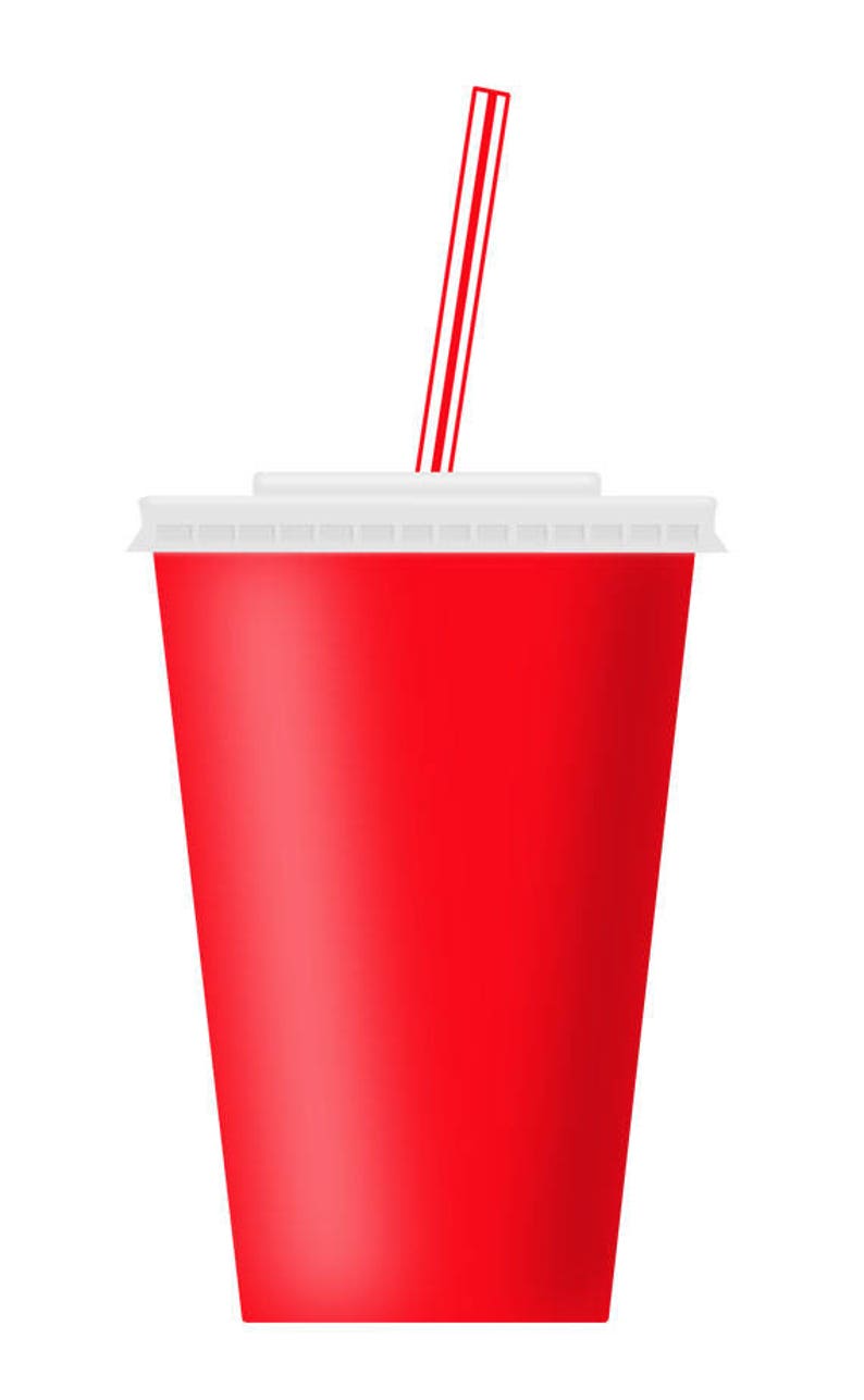 Paper Soda Cups Clip Art Set Disposable Cold Drink Cup Etsy