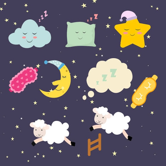 Sleep Time Elements Night Sweet Dreams Good Night Rest Etsy