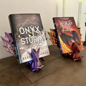Dragon Book Stand 3D Printed Bookish Gift Bookshelf Decor
