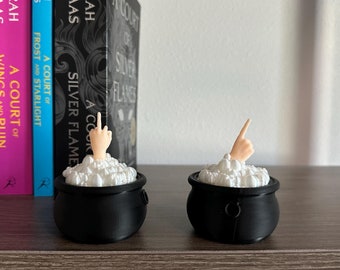 Caldero con dedo índice impreso en 3D para estantería, decoración, regalo de fantasía, romance, lector