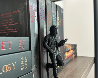 Reading Biker Boy Bookshelf Decor Motorcycle Dark Romance Bike Romance 3D Printed Bookish Gift Biketok