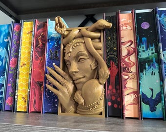 Medusa Book Nook 3D Printed Bookshelf Decor Bookish Gift Book End
