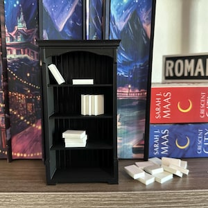 Mini Book Blanks 3D Printed Bookshelf Decor Dollhouse Accessories