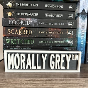 Book Library Sign 3D Printed Bookshelf Decor Gift - Etsy