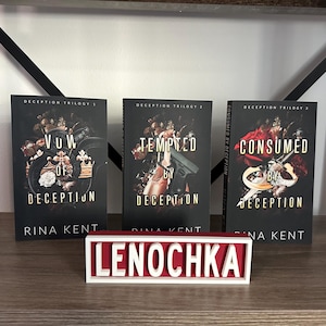 Lenochka 3D Printed Library Sign: Rina Kent Book Decor