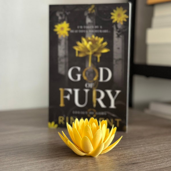 Lotus Flower Rina Kent God of Fury Officially Licensed 3D Printed Bookshelf Decor Gift