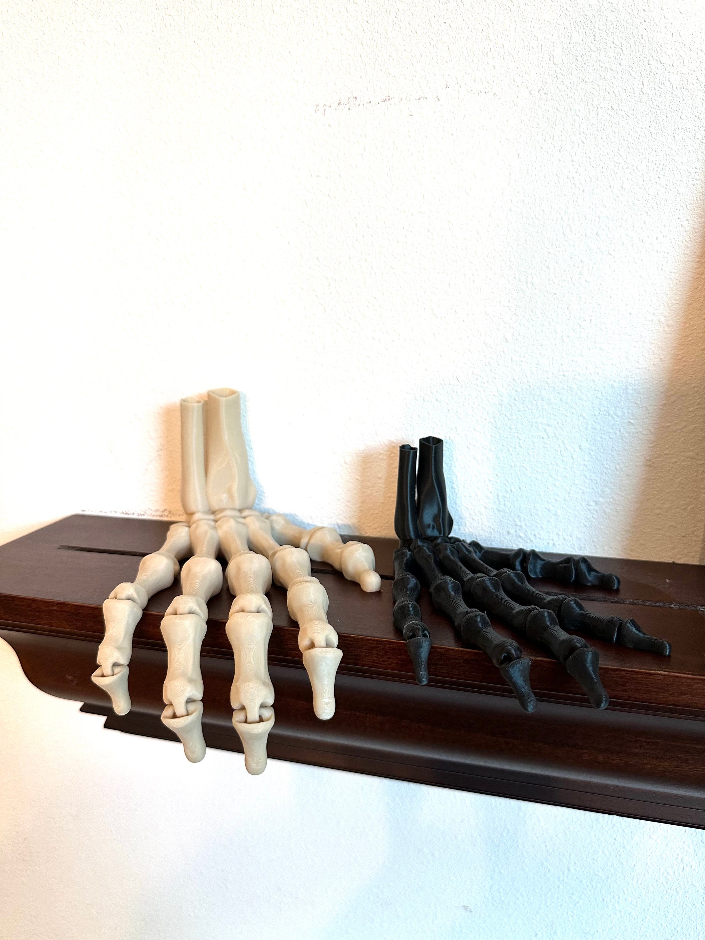 Skeleton Hand Articulated 3D Printed Fidget Bookshelf Decor Gift