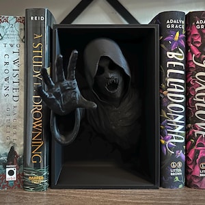 Reaper Book Nook 3D Printed Bookshelf Decor Bookish Gift Demon Ghost Void