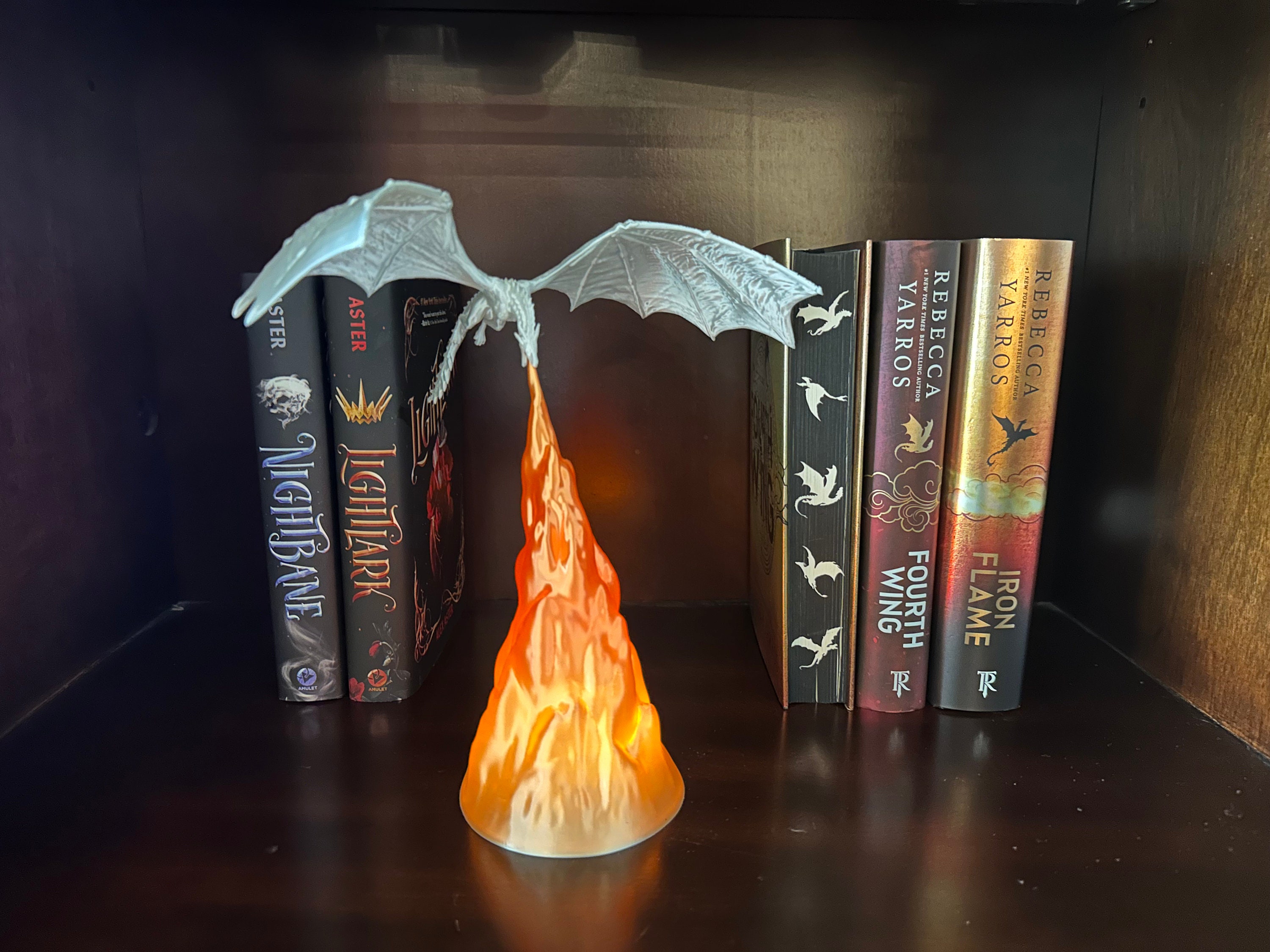 Dragon Lamp 3D Printed Fire Breathing Wyvern With Tea Light