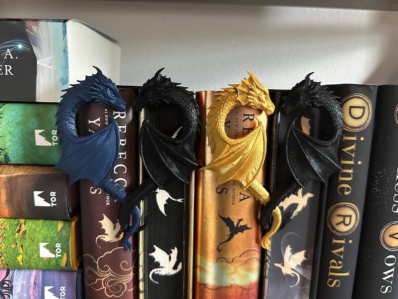 Dragon Heart 3D Printed Bookshelf Decor Bookish Gift image 7