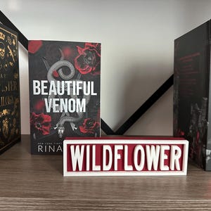 Wildflower Nickname Sign, Rina Kent Bookshelf Decor
