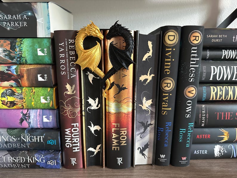 Dragon Heart 3D Printed Bookshelf Decor Bookish Gift image 5