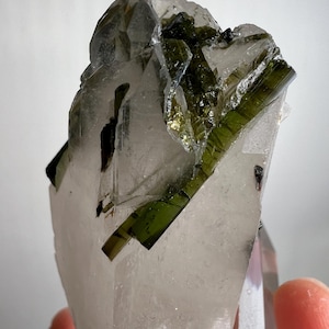 Elbaite Tourmaline Included Quartz, Pederneira mine, São José da Safira, Minas Gerais, Brazil