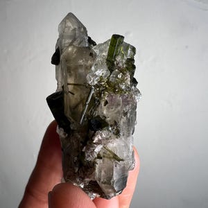 Elbaite Tourmaline Included Quartz, Pederneira mine, São José da Safira, Minas Gerais, Brazil