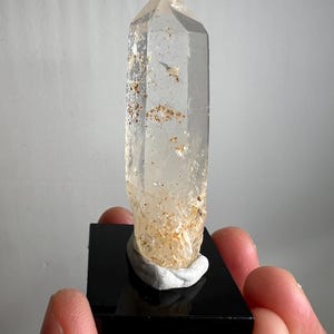 Blå rökkvartskristallspets med Cookeite, Santander-provinsen, Columbia