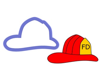 Fireman Hat Cookie and Fondant Cutter Detailed 1pc