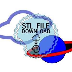 STL Digital Download Cookie Cutter - Planet with Ring