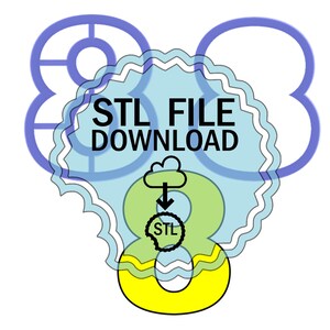 STL Digital Download Cookie Cutter - Number 8