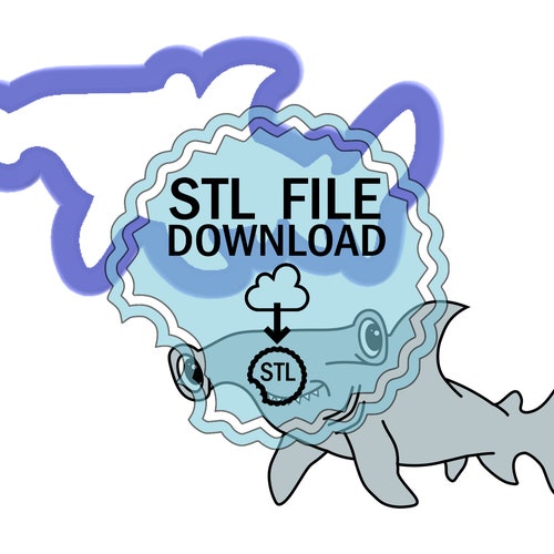STL Digital Download Cookie Cutter - Hammerhead Shark