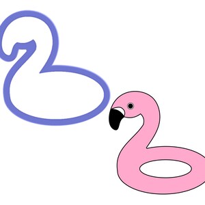 Flamingo Pool Floatie Cookie Cutter