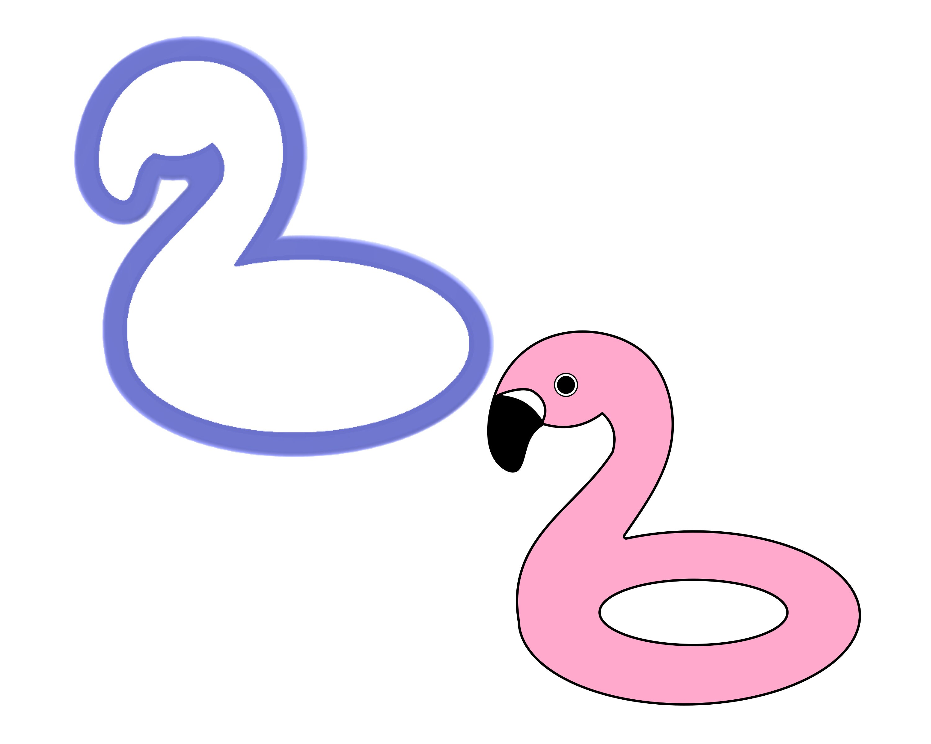 Flamingo Pool Floatie Cookie Cutter