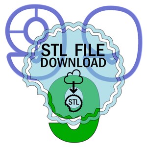 STL Digital Download Cookie Cutter - Number 9
