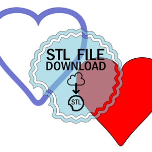 STL Digital Download Cookie Cutter - Heart #3