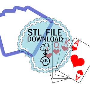 Cortador de biscoitos para download digital STL - cartas de jogar