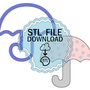 STL Digital Download Cookie Cutter - Umbrella