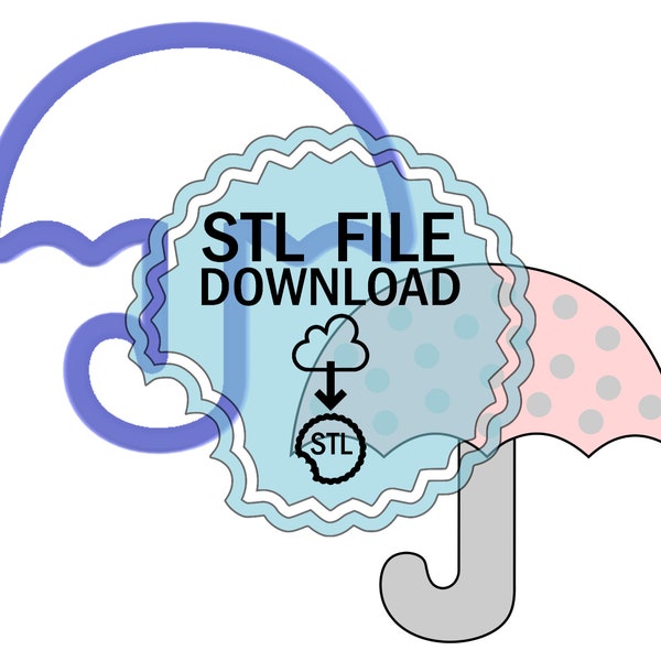 STL Digital Télécharger Cookie Cutter - Parapluie