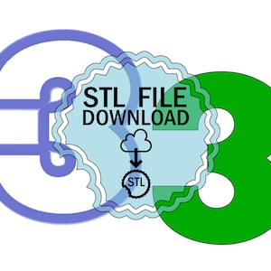 STL Digital Download Cookie Cutter - Number 3