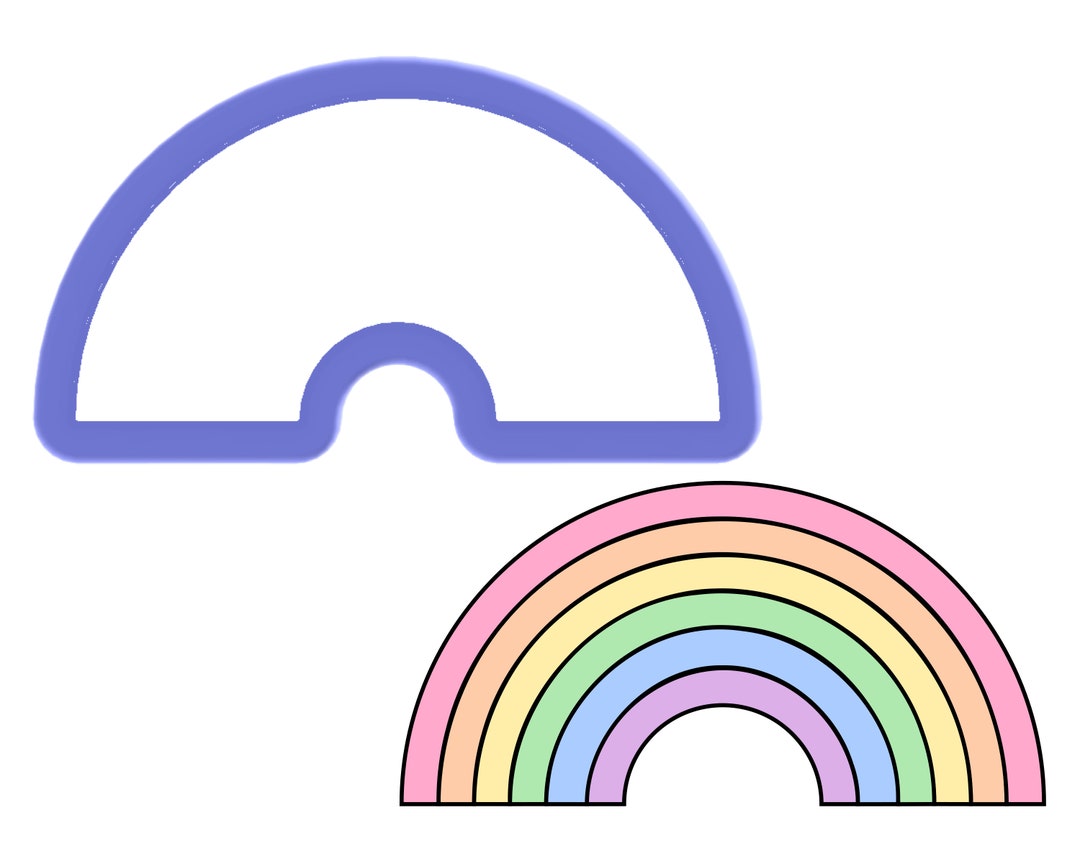 Rainbow Cookie Cutter - Etsy