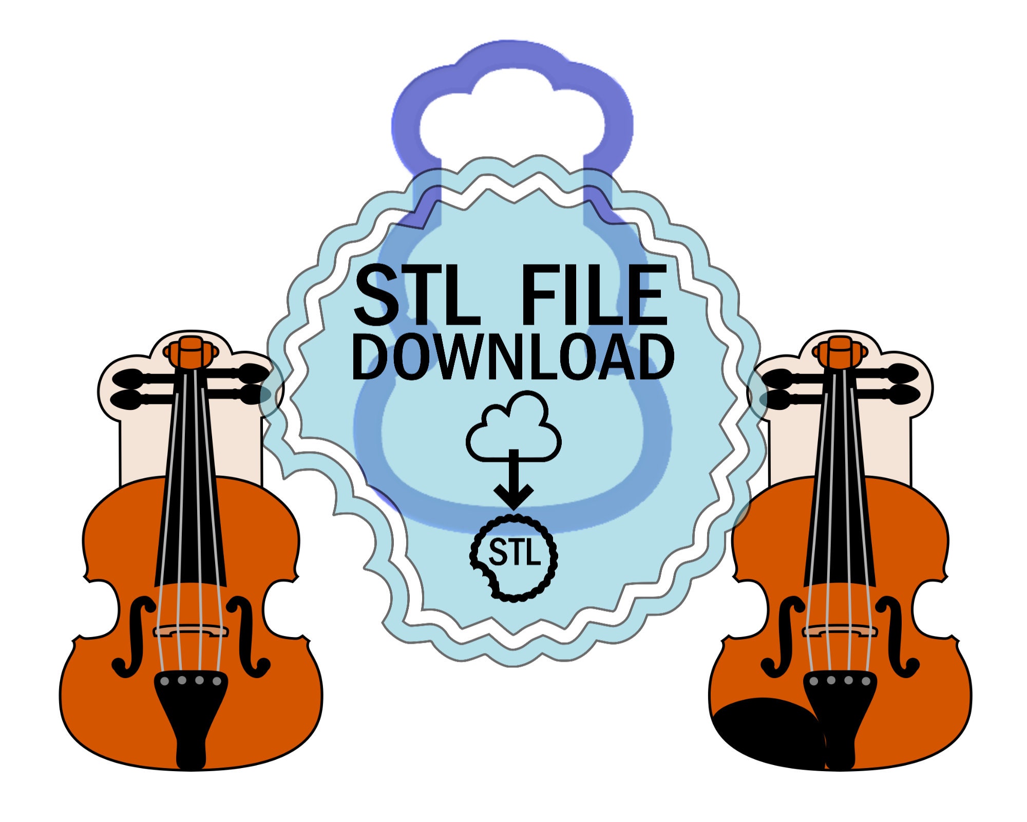 STL Digital Download Cookie Cutter Violín Viola - Etsy España