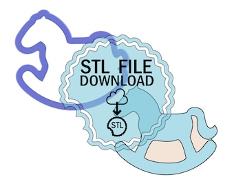 STL Digital Download Cookie Cutter - Caballo mecedor
