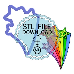 STL Digital Download Cookie Cutter - Starburst