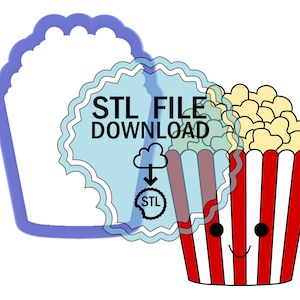 STL Digital Télécharger Cookie Cutter - Popcorn