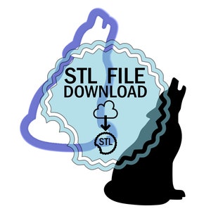 STL Digital Download Cookie Cutter - Howling Wolf