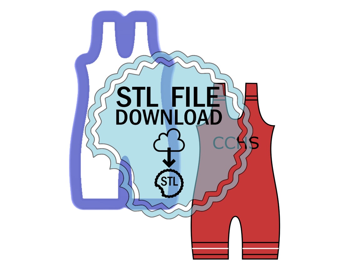 STL Digital Download Cookie Cutter Wrestling Singlet Etsy