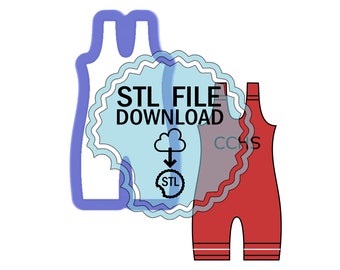 STL Digital Download Cookie Cutter - Wrestling Singlet