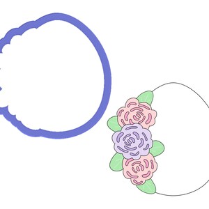 Egg with Flowers Cookie Cutter