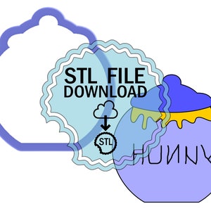 STL Digital Download Cookie Cutter - Honey Jar #2 - Cookie Jar -