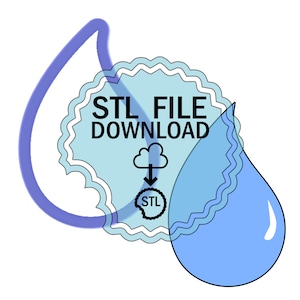STL Digital Download Cookie Cutter - Rain Drop