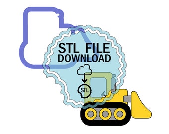 STL Digital Download Cookie Cutter - Bulldozer