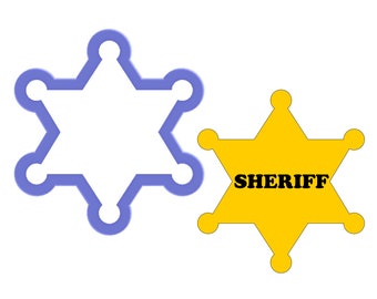 Sheriff Badge Cookie Cutter