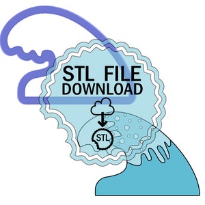 STL Digital Download Cookie Cutter - Wave