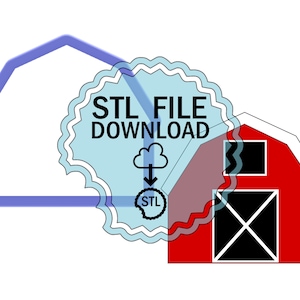 STL Digital Download Cookie Cutter - Barn Cookie Cutter