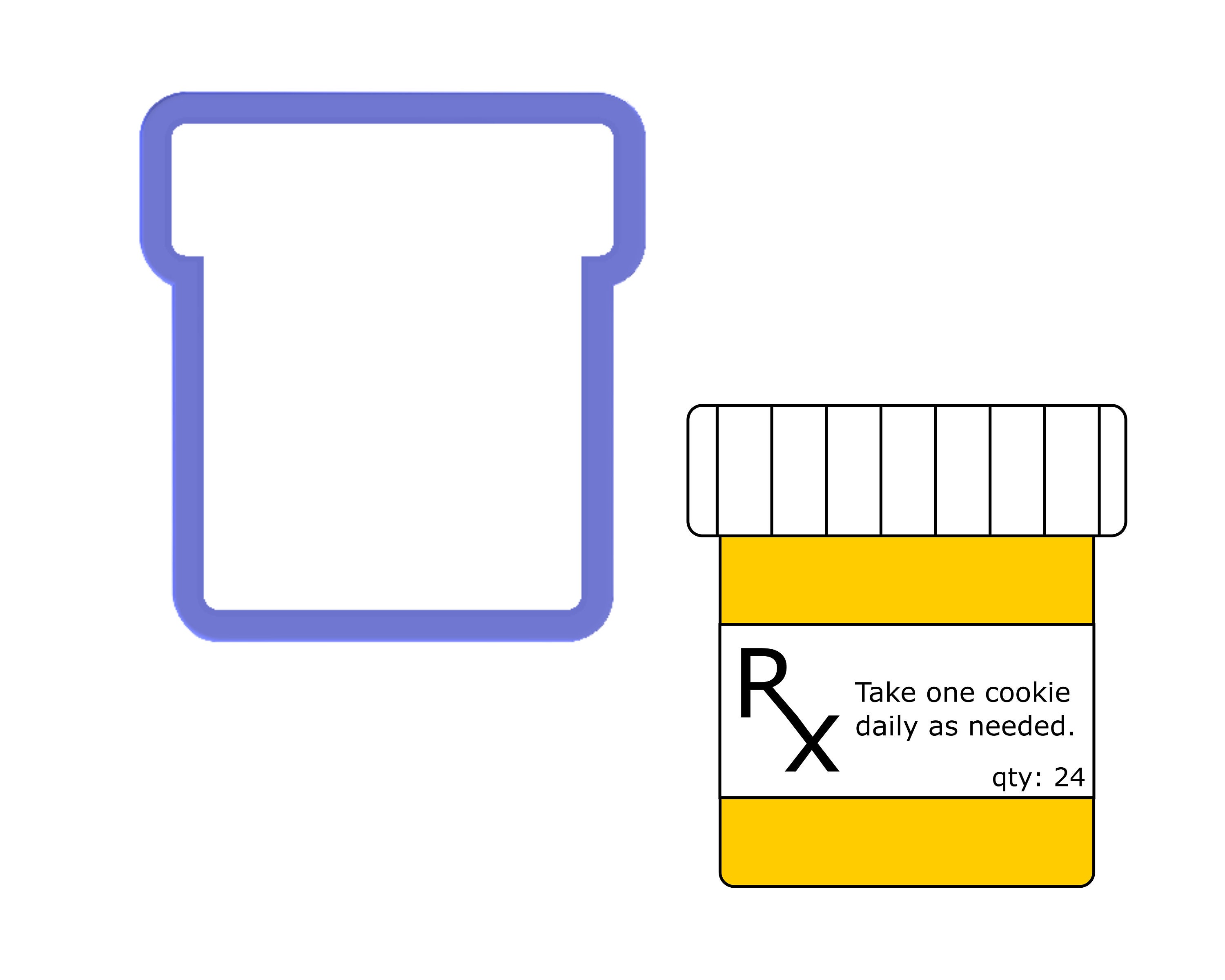 Pill Bottle Cookie Cutter
