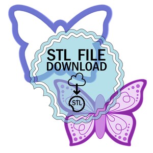 STL Digital Download Cookie Cutter - Butterfly #1