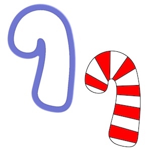 Chubby Candy Cane Cookie Cutter