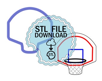 STL Digital Nedladdning Kakform - Basketkorgs Kakform